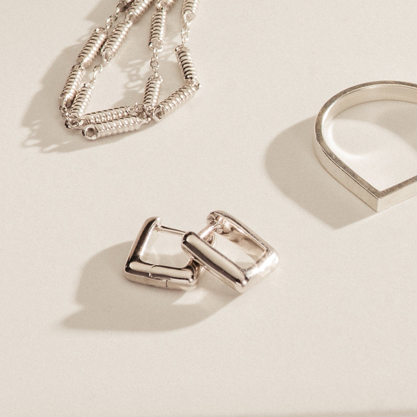 Kelsey Link Earrings Sterling Silver