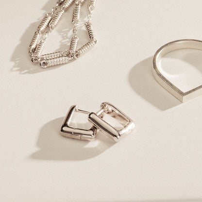 Kelsey Link Earrings Sterling Silver