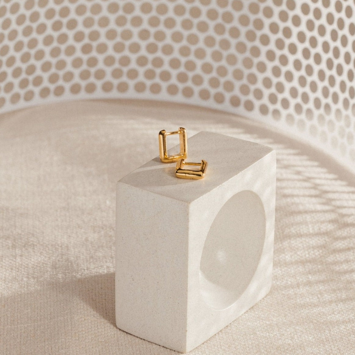 Kelsey Link Earrings 18K Gold