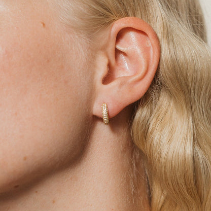 Illuminate Your Date Night Look with Our Clarissa Pave Huggies