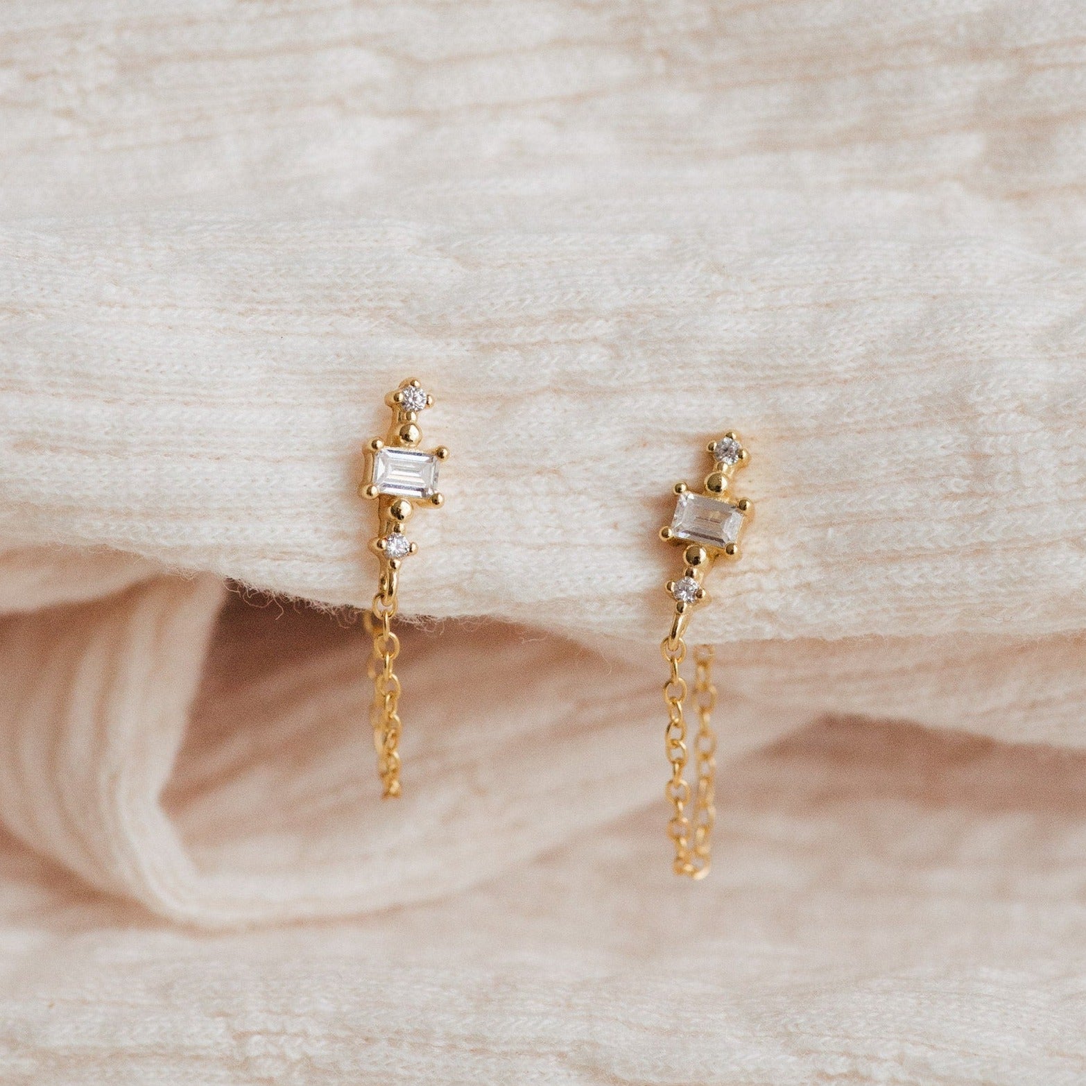Florence Diamond Chain Earrings