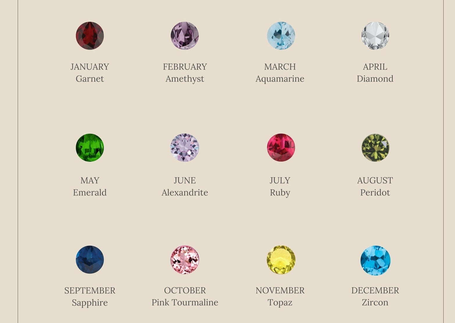 Birthstone Diamond Pendant Necklace