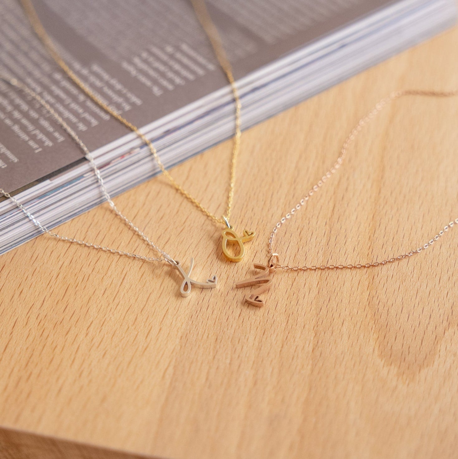 Letter Heart Necklace