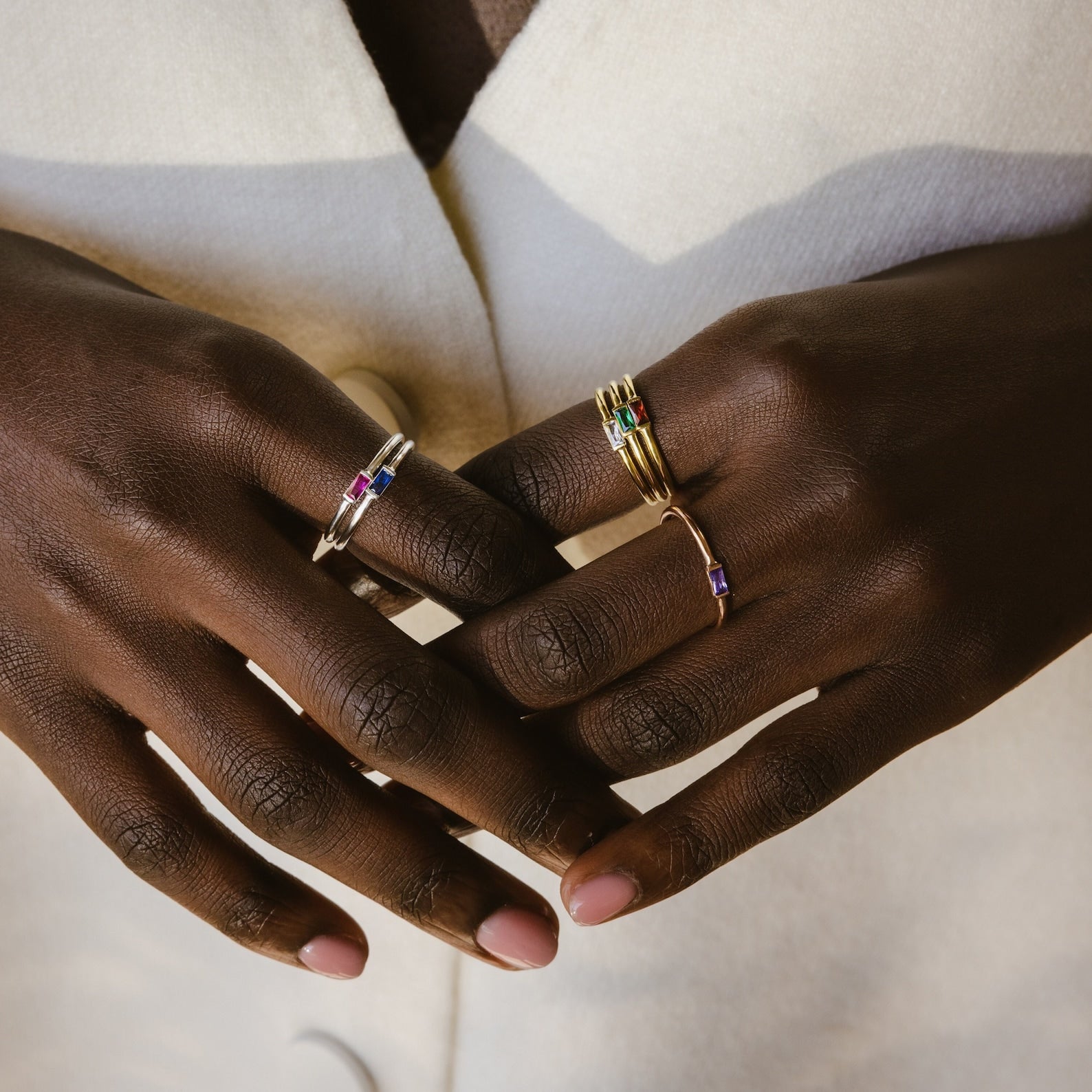 Custom Baguette Birthstone Ring