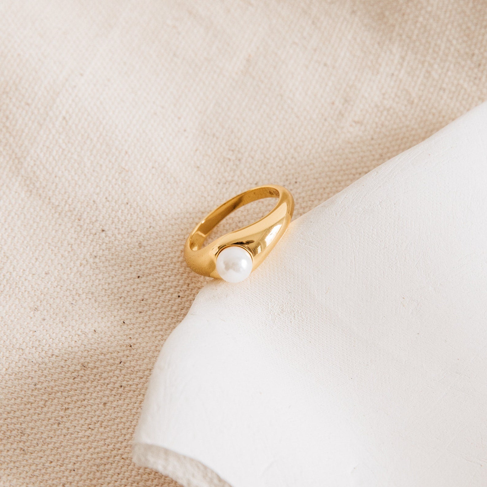 Timeless Sophistication: The Penelope Pearl Signet Ring