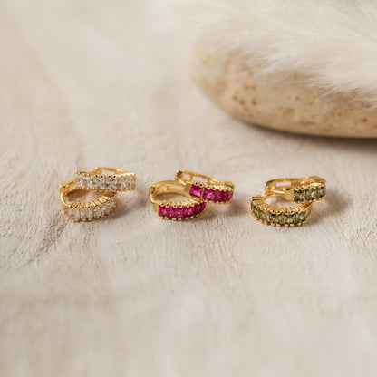 Genevieve Birthstone Huggies
