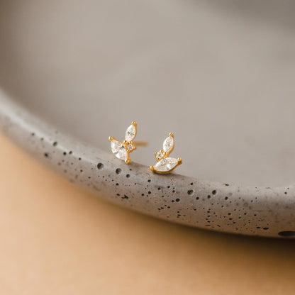 Flora Marquise Studs 18K Gold