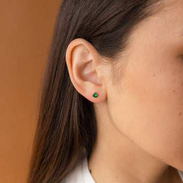Booker Large Birthstone Stud Earrings
