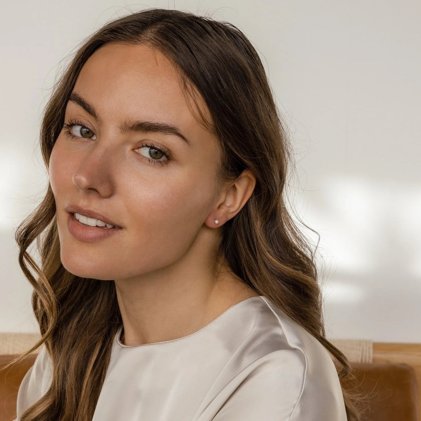 Delicate Pearl Stud Earrings