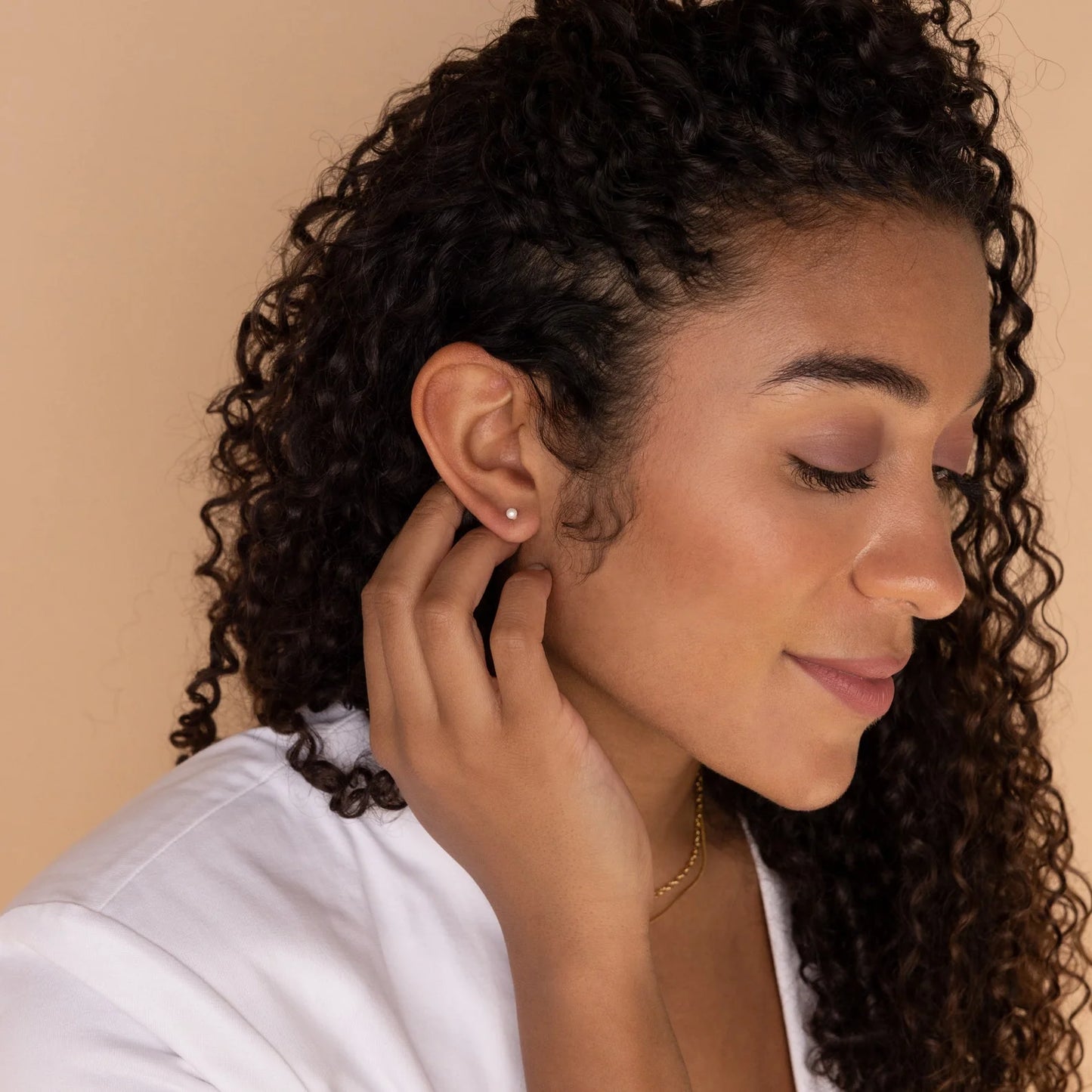 Delicate Pearl Stud Earrings