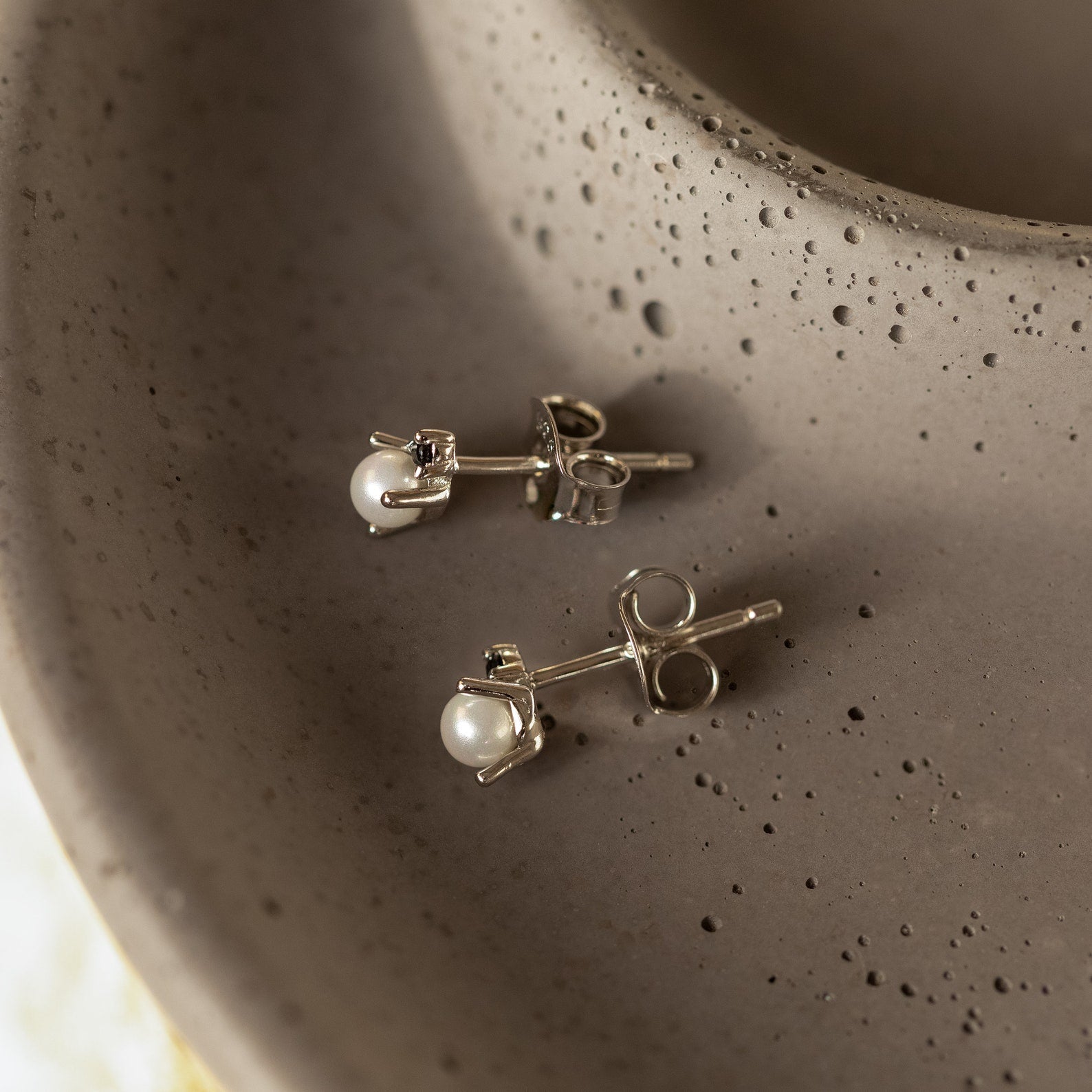 Elevated Elegance: Onyx and Pearl Stud Earrings Sterling Silver