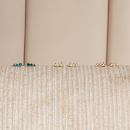 Effortless Glamour: Birthstone Bar Stud Earrings