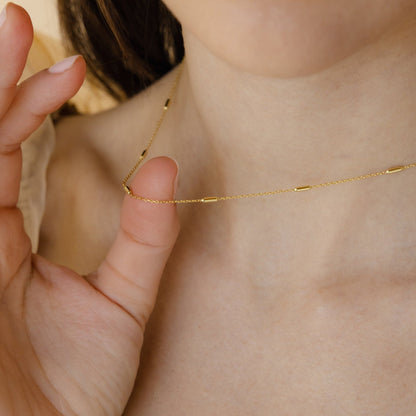 Bar Station Necklace: Delicate Charm for Every Day