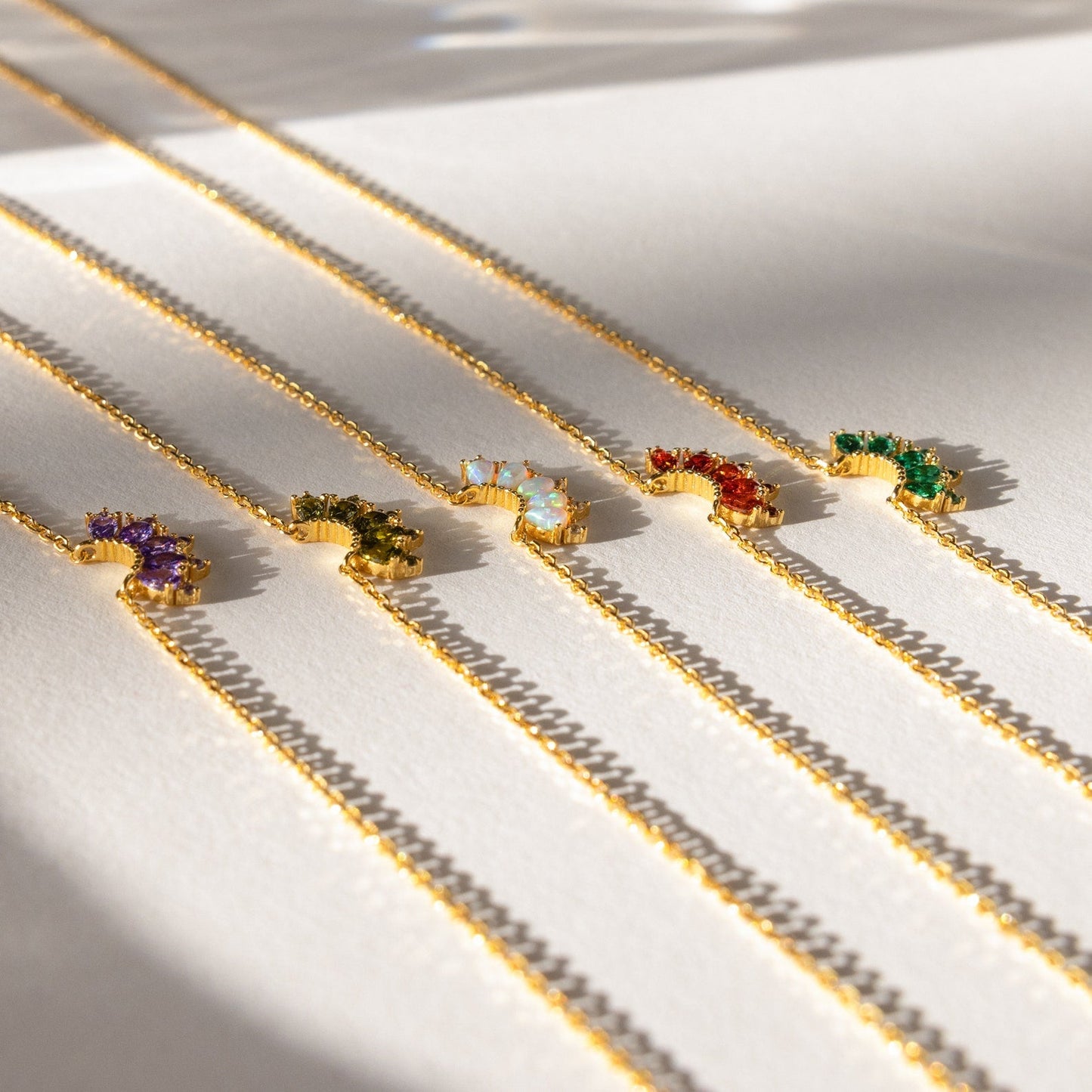 Personalized Marquise Birthstone Necklace