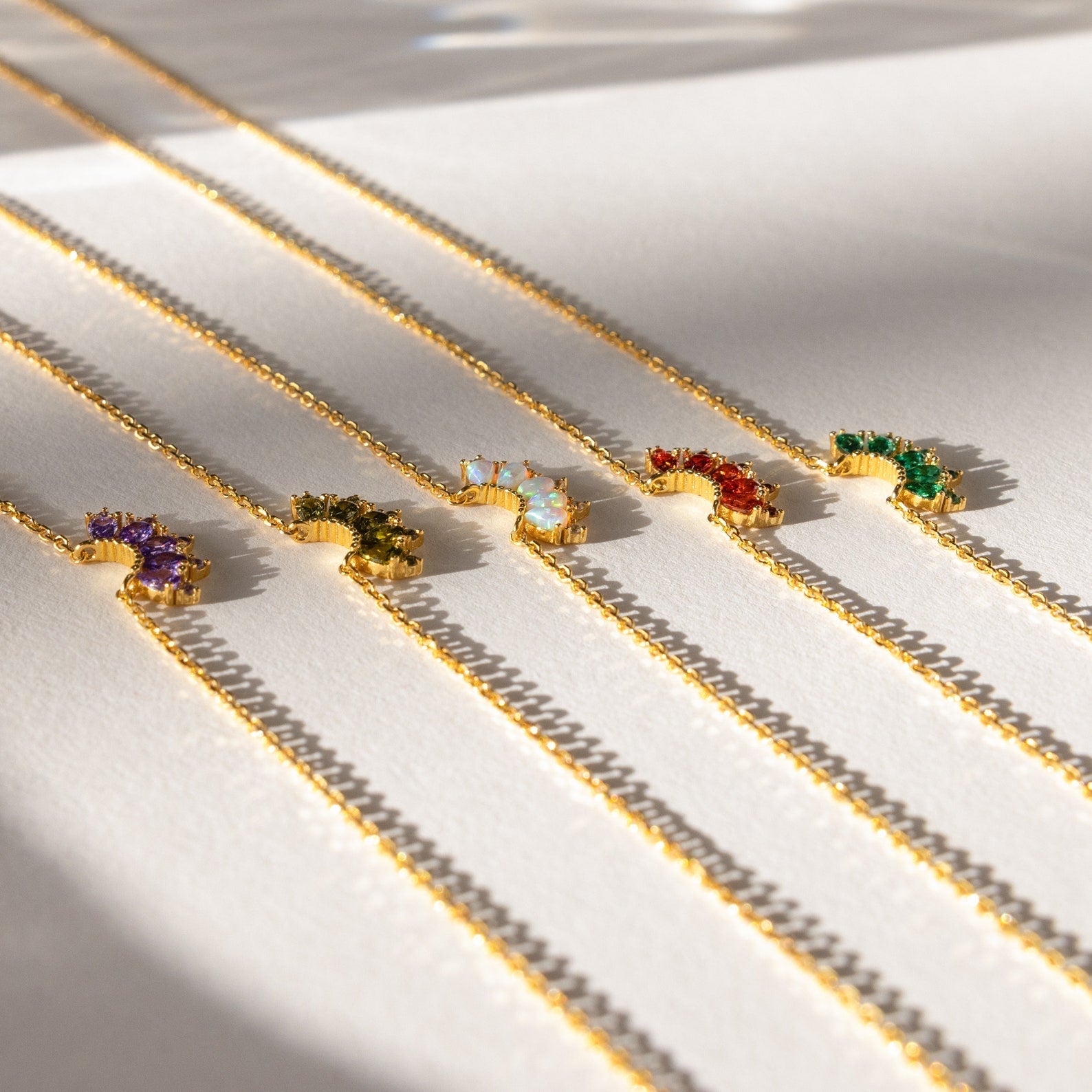 Personalized Marquise Birthstone Necklace