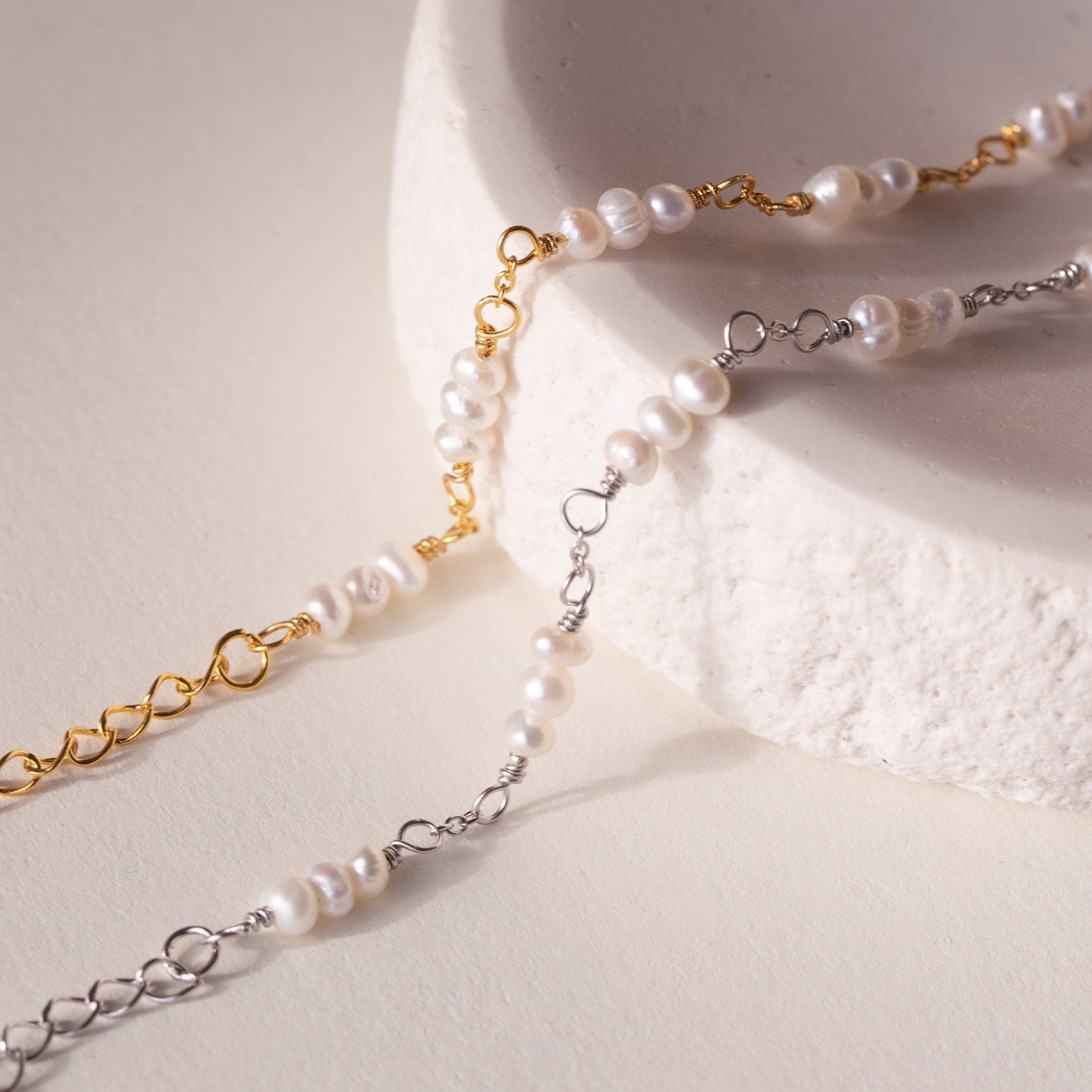 Timeless Grace: Hali Pearl Station Bracelet