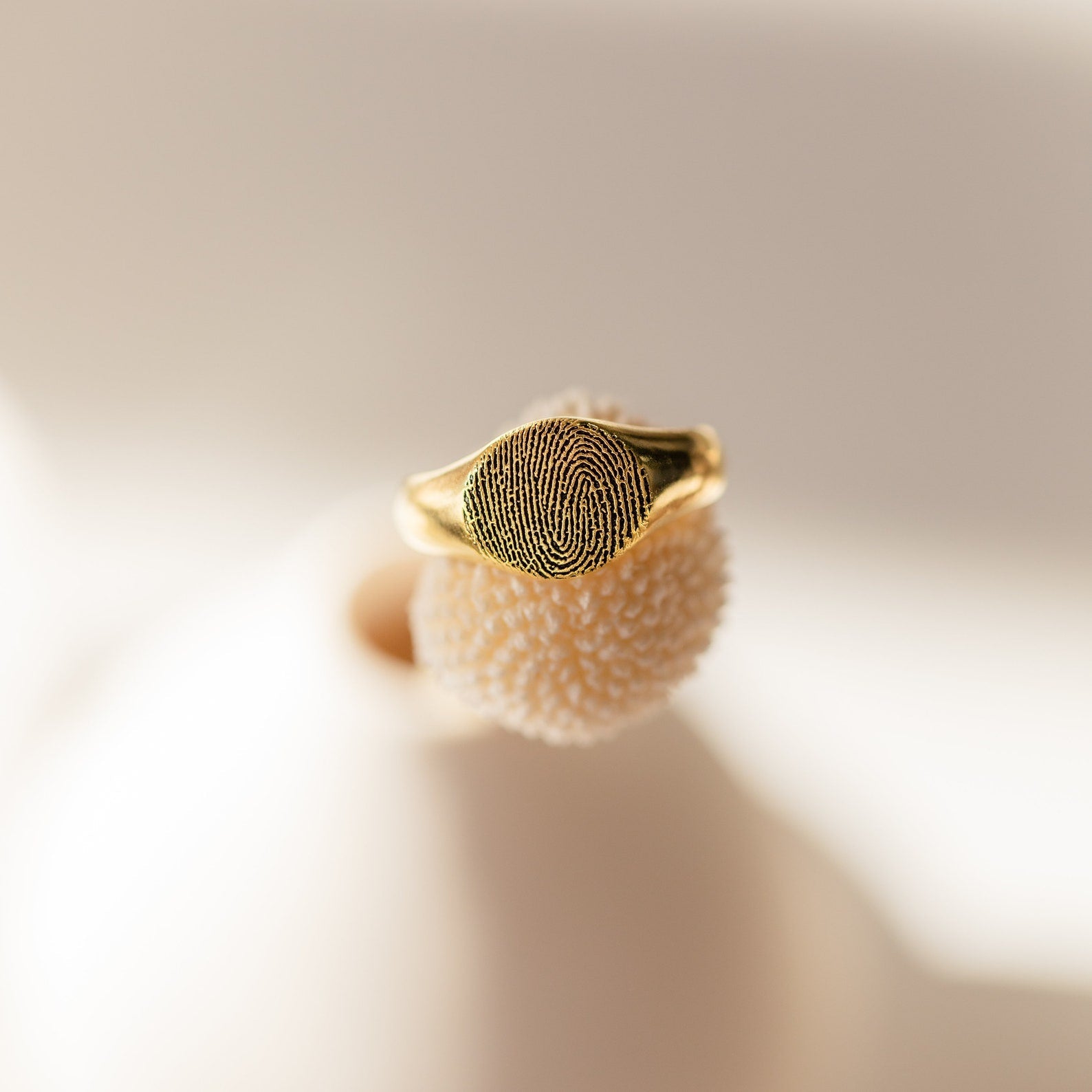 Memorial Remembrance: Personalized Fingerprint Signet Ring
