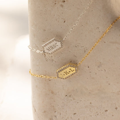 Elegant Personalization: Hexagon Charm Bracelet