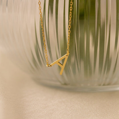 Timeless Personalization: Mini Sideways Initial Necklace