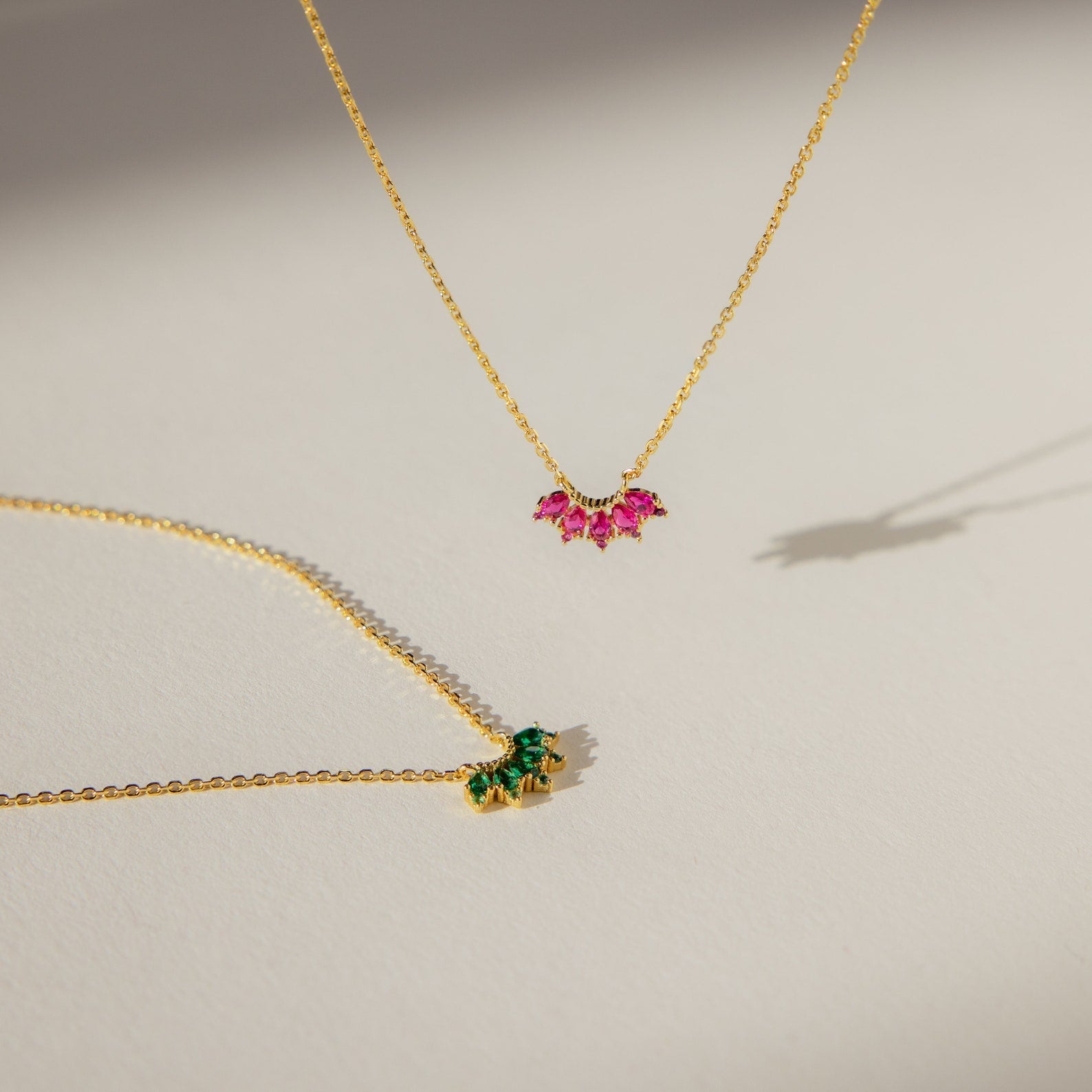 Personalized Marquise Birthstone Necklace 18K Gold