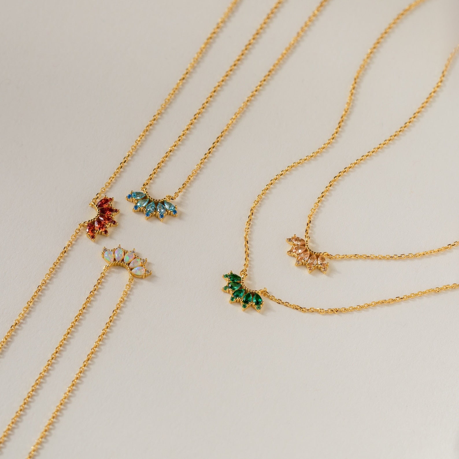 Personalized Marquise Birthstone Necklace
