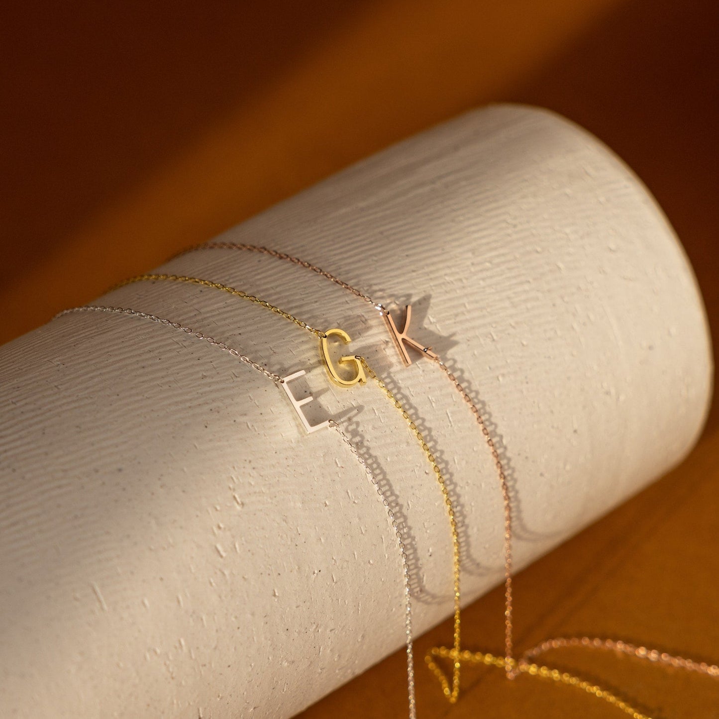 Timeless Personalization: Mini Sideways Initial Necklace