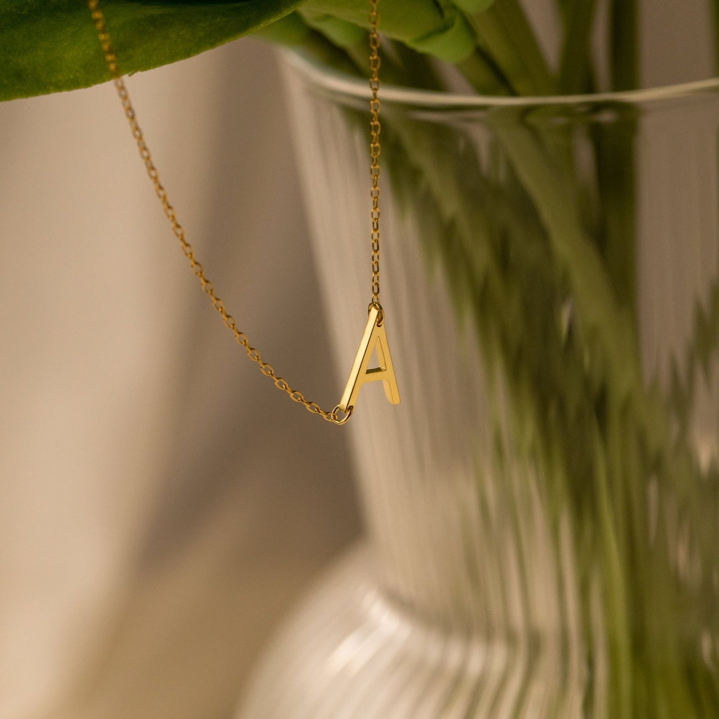 Timeless Personalization: Mini Sideways Initial Necklace