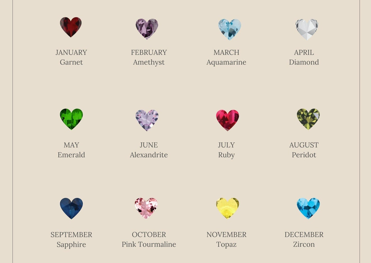 Heart-Shaped Birthstone Stacking Ring: A Symbol of Delicate Romance