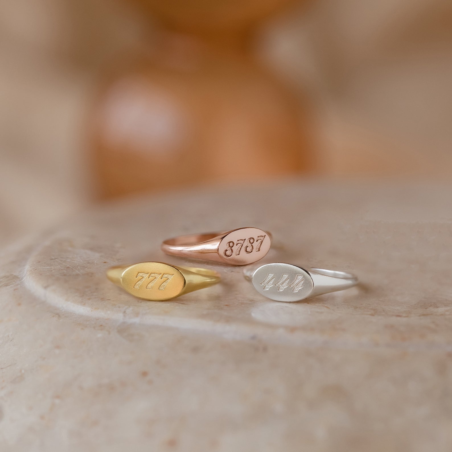Custom Engraved Signet Ring Rose Gold