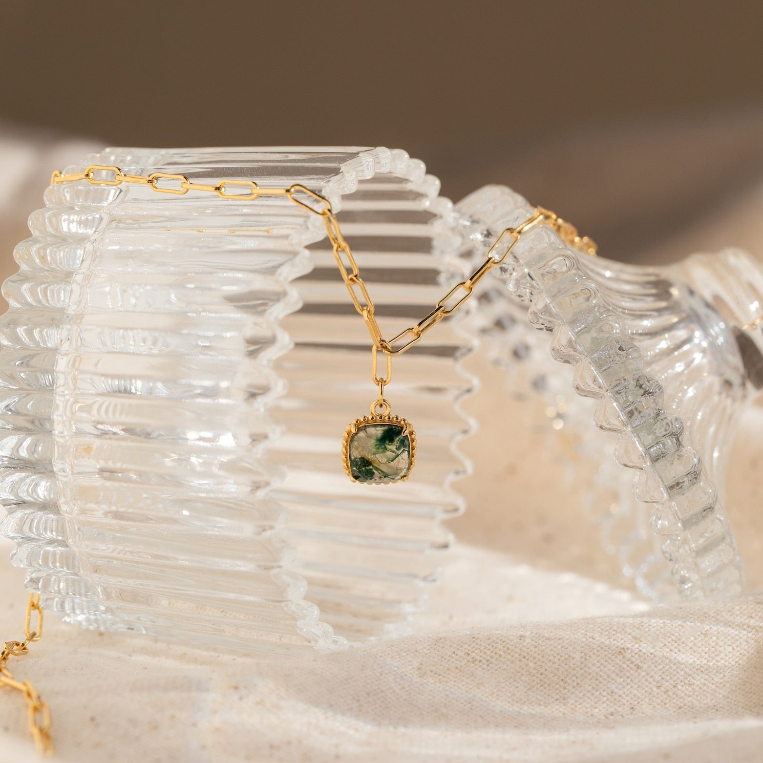 Handmade Agate Pendant Necklace