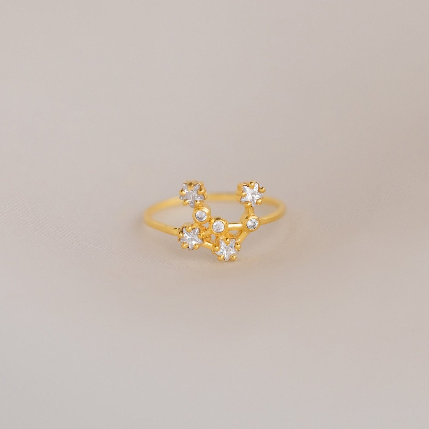 Celestial Sparkle: Diamond Constellation Ring Rose Gold