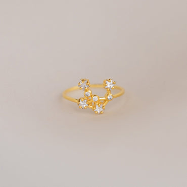 Celestial Sparkle: Diamond Constellation Ring Rose Gold