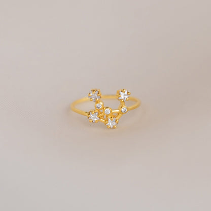 Celestial Sparkle: Diamond Constellation Ring Rose Gold
