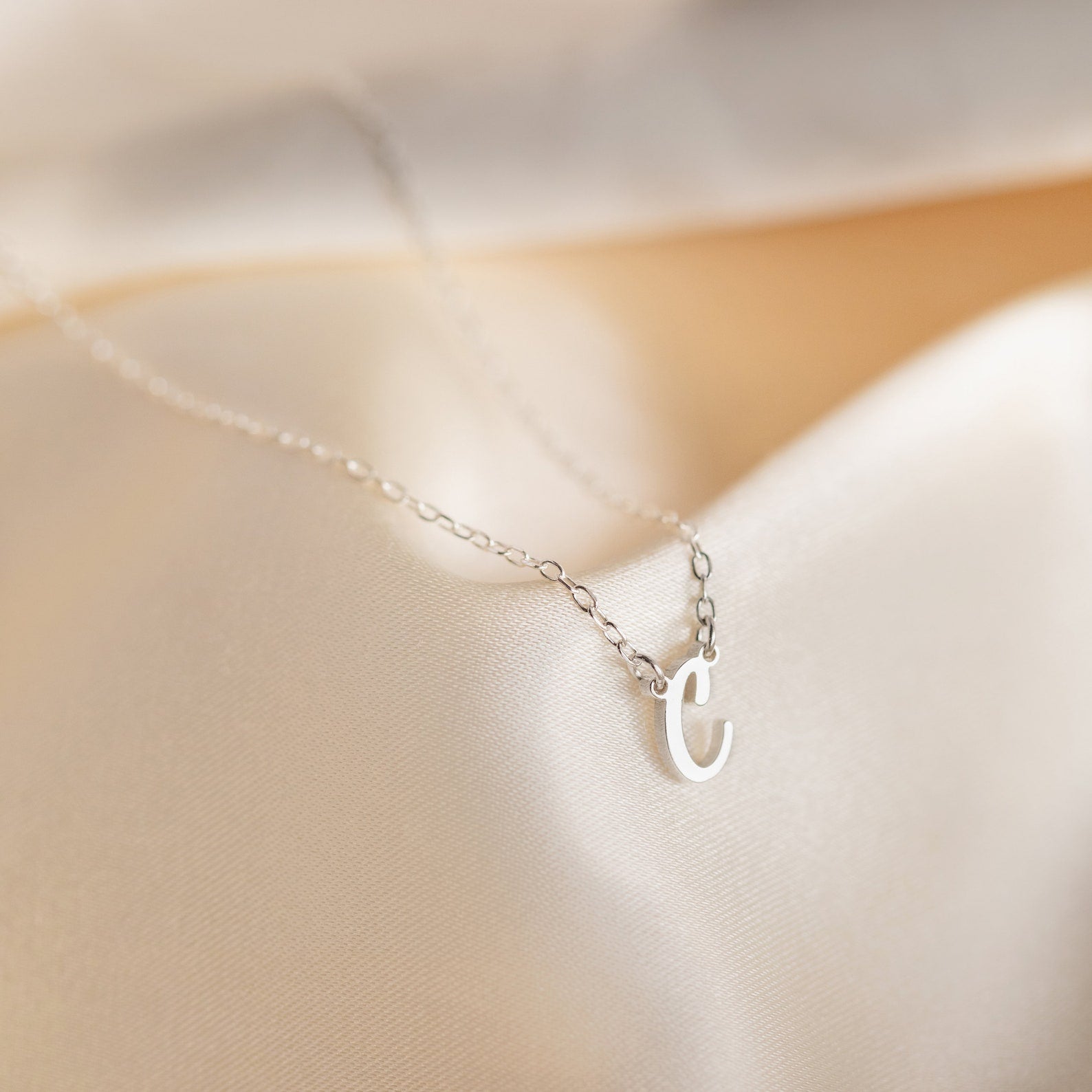 Charming Personalization: Custom Initial Necklace Sterling Silver