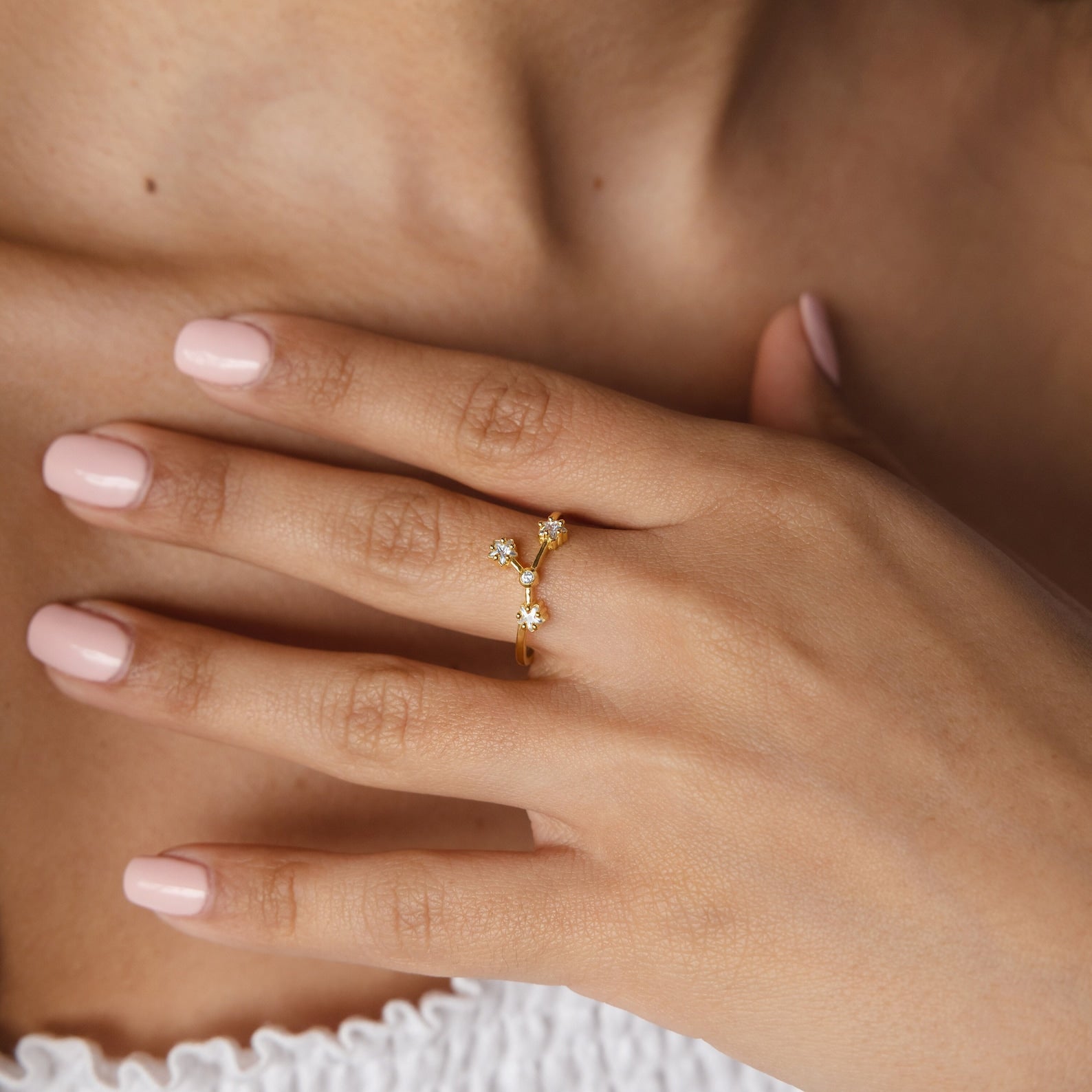 Celestial Sparkle: Diamond Constellation Ring