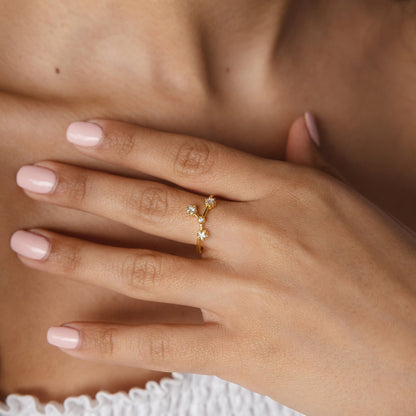 Celestial Sparkle: Diamond Constellation Ring