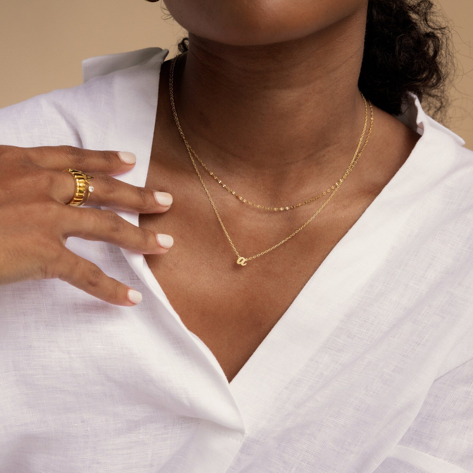 Charming Personalization: Personalized Initial Necklace