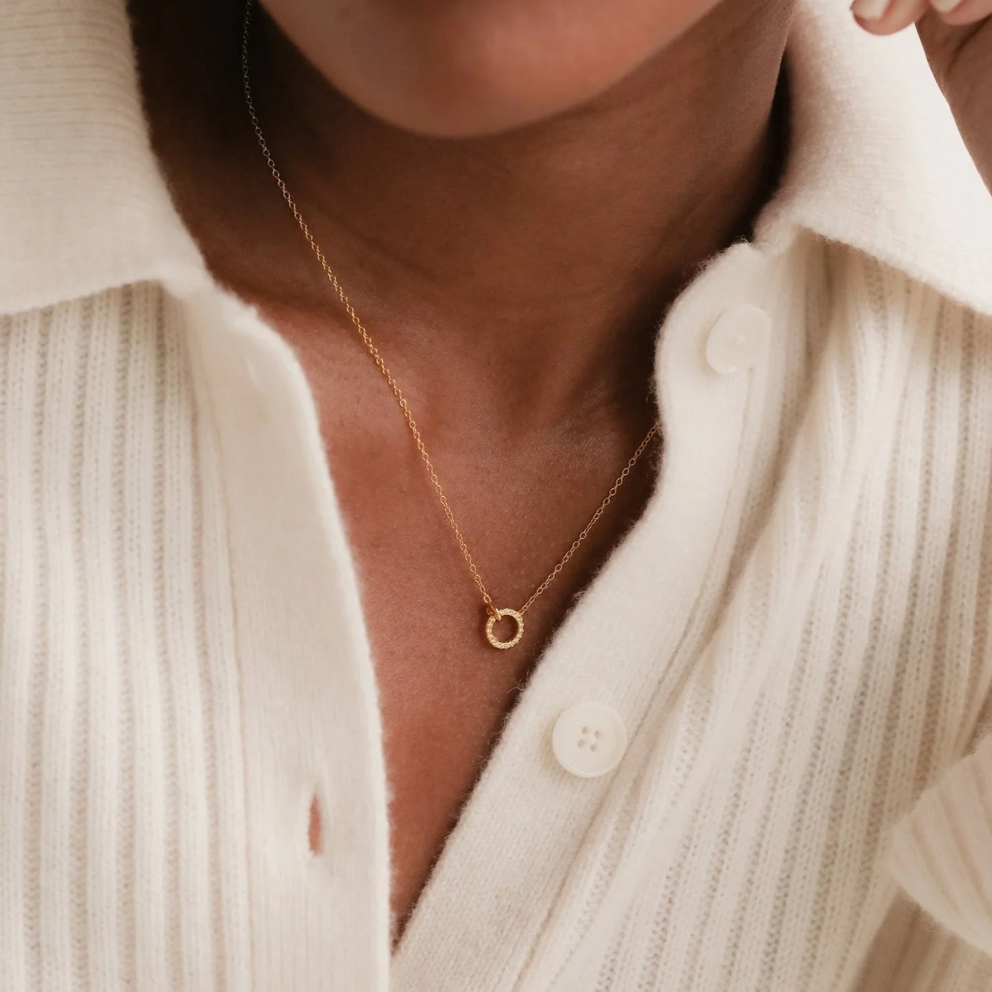 Elegant Interlocking Charm Necklace