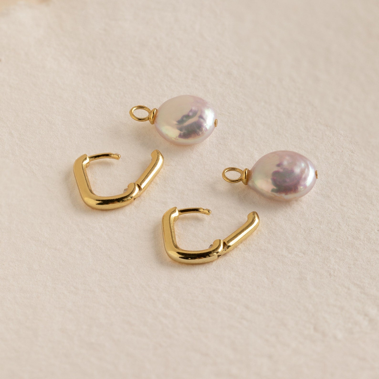 Bridget Pearl Hoop Earrings: Timeless Elegance, Versatile Style