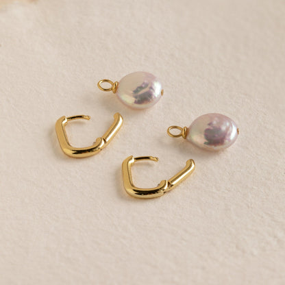 Bridget Pearl Hoop Earrings: Timeless Elegance, Versatile Style