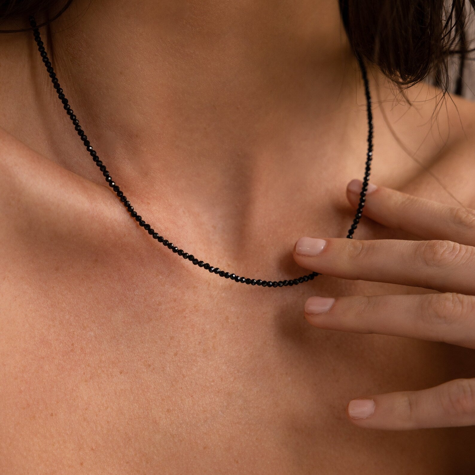 Boho Chic Black Abyss Beaded Necklace: Effortless Style for the Free-Spirited