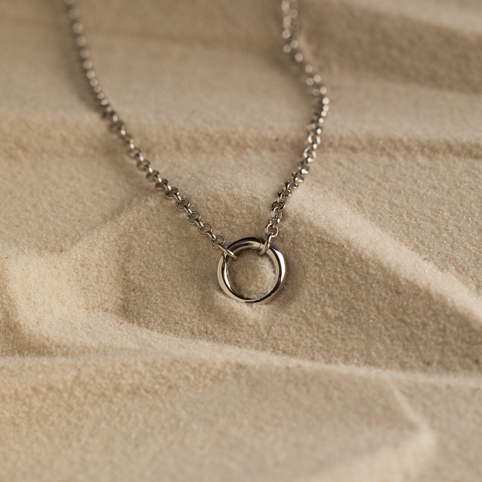 Versatile Minimalist Circle Necklace: Effortless Style for Every Occasion Sterling Silver
