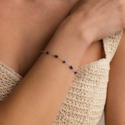 Azul Deep Blue Beaded Bracelet: Embrace Oceanic Elegance