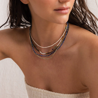 Tranquil Light Green Beaded Necklace: Embrace Summer Serenity
