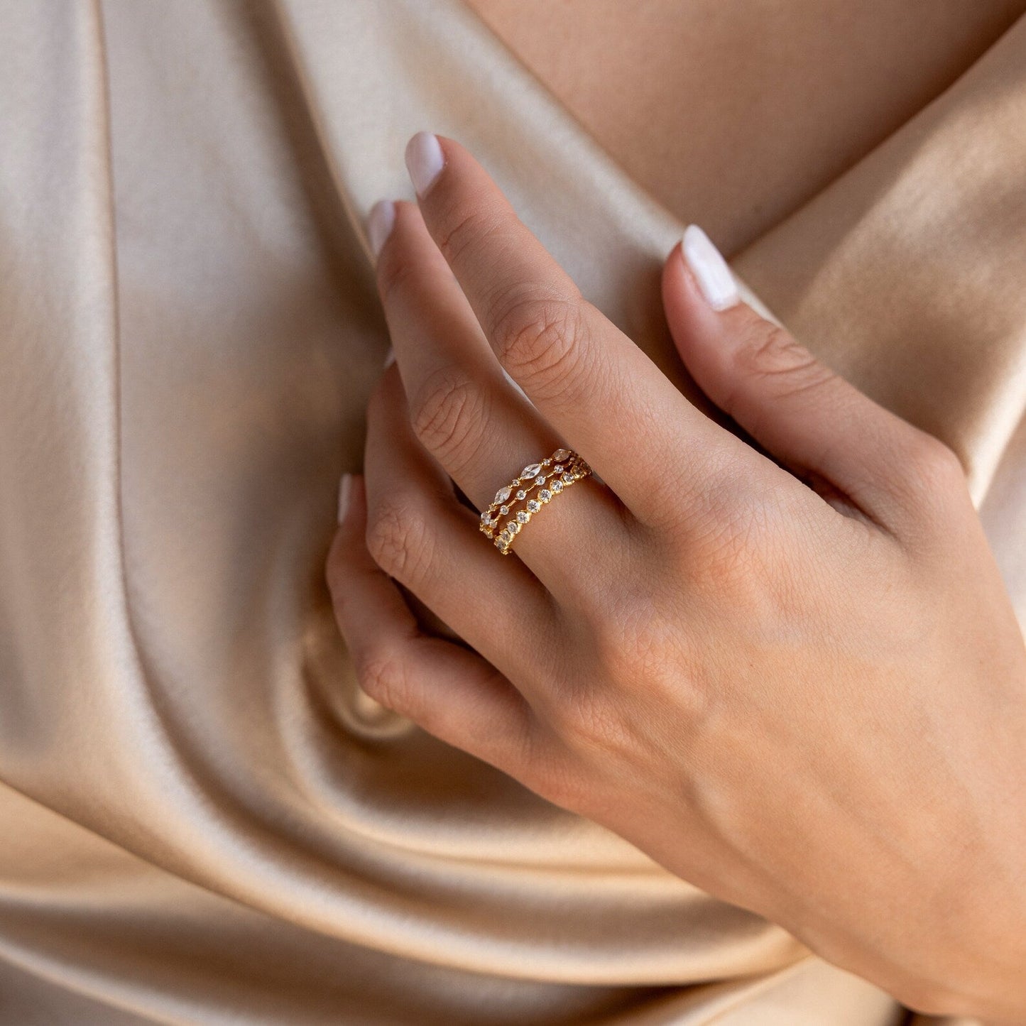 Sparkle and Shine with our Diamond Stacking Ring Set
