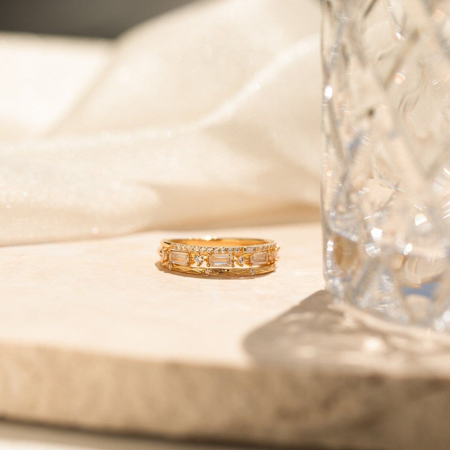 Dainty Diamond Stacking Ring Set: Sparkle in Every Stack