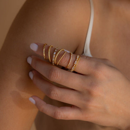 Dainty Diamond Stacking Ring Set: Sparkle in Every Stack