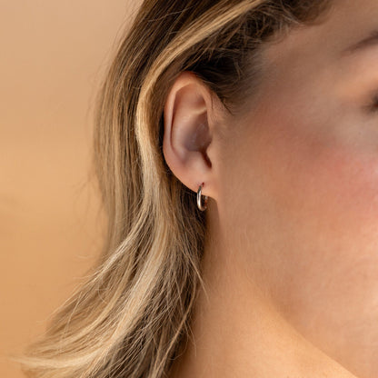 Small Bold Hoops Sterling Silver