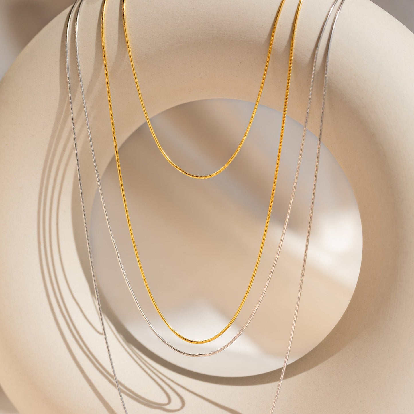 Double Snake Chain Necklace
