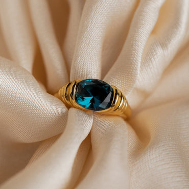 Make a Statement with our London Blue Topaz Signet Ring